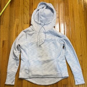 Athleta Heathered Gray Hoodie Sweatshirt